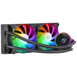 Mars Gaming ML-LCD240 Sistema di raffreddamento a liquido - Ventole ARGB - Opti-chamber 3rd Gen - TDP 500W - Display LCD della temperatura - Multisocket universale - Colore Nero