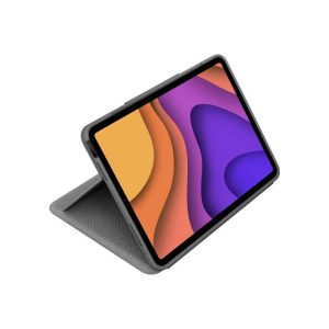 Logitech Folio Touch Custodia con tastiera retroilluminata wireless per iPad Air 4th Gen - Trackpad - Digitazione confortevole - Angolo regolabile - Colore Grigio - Wireless - Custodia con tastiera wireless per iPad Air 4th Gen - Trackpad - Digitazione confortevole - Angolo regolabile - Colore Grigio