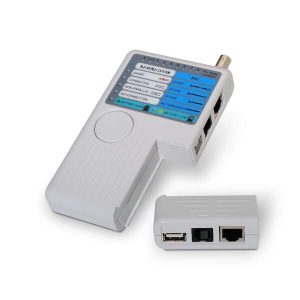 Aisens tester per cavi RJ11/RJ12/RJ45 - USB - Coassiale - Colore Grigio